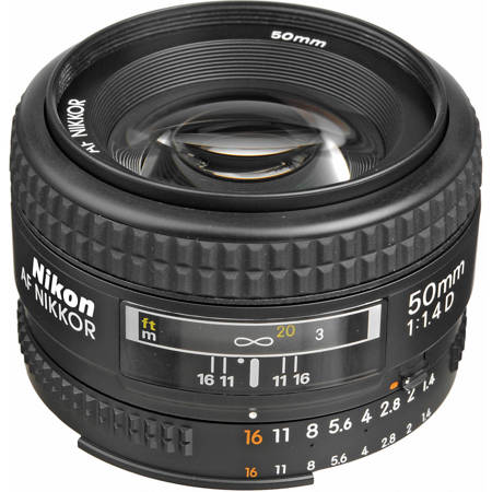 Nikon 50mm f/1.4D AF NIKKOR Lens - USA Warranty w/52mm UV & Cleaning Bundle