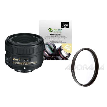 Nikon 50mm f/1.8G AF-S NIKKOR Lens - USA Warranty w/UV Filter, Ext Warranty