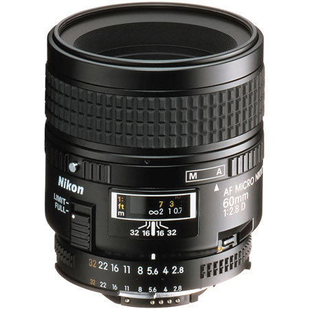 Nikon 60mm f/2.8D AF Micro-NIKKOR Telephoto Lens - Grey Market
