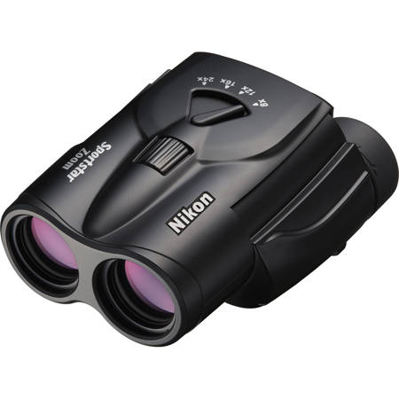 Nikon 8-24x25 Sportstar Zoom Weather Resistant Porro Prism Binocular with 4.6 Degree Angle of View, Black