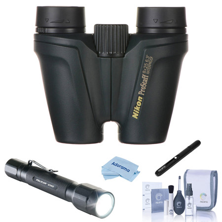 Nikon 8x25 ProStaff ATB Water Proof Porro Prism Binocular with 6.3 Degree Angle of View, Black, U.S.A.