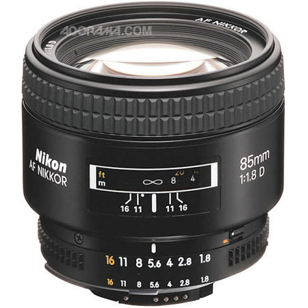 Nikon 85mm f/1.8D AF Telephoto NIKKOR Lens w/Hood - Gray Market