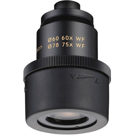 Nikon MC 60x Wide Angle Eyepiece for 60mm Fieldscopes (75x Wide Angle when used with 78mm or 82mm Fieldscopes & 40x when used with 50mm Fieldscopes)
