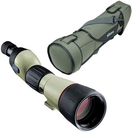 Nikon Fieldscope 82mm ED Spotting Scope Outfit with Straight 25-56x Zoom Eyepiece, Tripod, Car Window Mount & Case