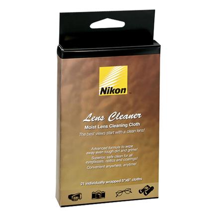 Nikon Moist Lens Cleaner Cloths, 21-Pack
