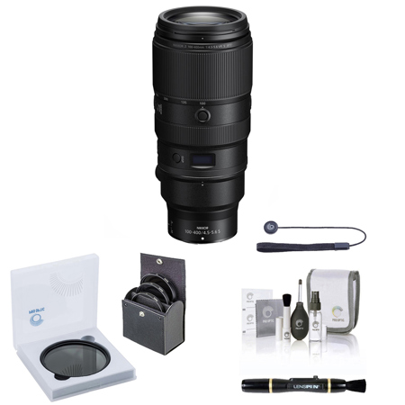 Nikon NIKKOR Z 100-400mm f/4.5-5.6 VR S Lens, Bundle with ProOptic 77mm Filter Kit, Lens Cleaner, Cleaning Kit, Universal Lens Cap Tether