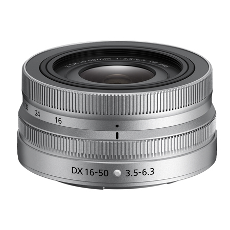 Nikon NIKKOR Z DX 16-50mm f/3.5-6.3 VR Lens, Silver
