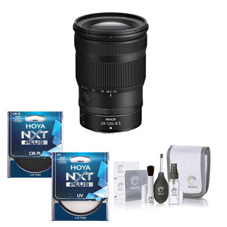 Nikon NIKKOR Z 24-120mm f/4 S Lens with Hoya NXT Plus 77mm UV+CPL Filter Kit