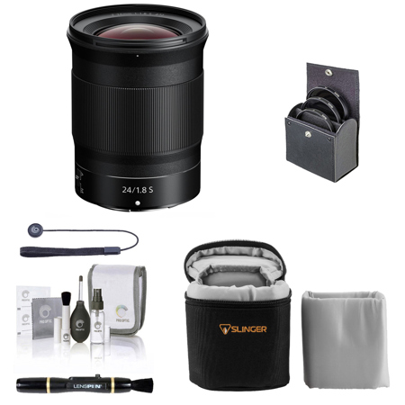 Nikon NIKKOR Z 24mm f/1.8 S Lens, Bundle with ProOptic 72mm Filter Kit, Soft Lens Case, Lens Cleaner, Cleaning Kit, Universal Lens Cap Tether