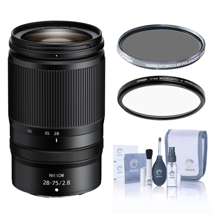 Nikon NIKKOR Z 28-75mm f/2.8 Lens, Bundle with Tiffen 67mm UV and CPL Filters