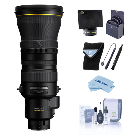 Nikon NIKKOR Z 400mm f/2.8 TC VR S Lens, Black, Bundle with 46mm Filter Kit, Lens Wrap, Lens Shade, Cleaning Kit, Lens Cap Tether and Cleaning Cloth
