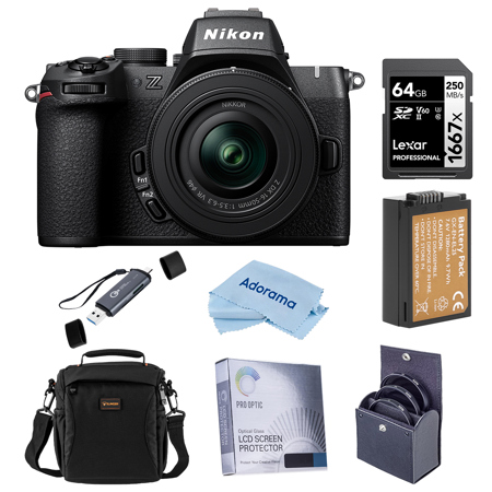 Nikon Z50II Mirrorless Camera w/16-50mm f/3.5-6.3 VR Lens, with Essentials Kit