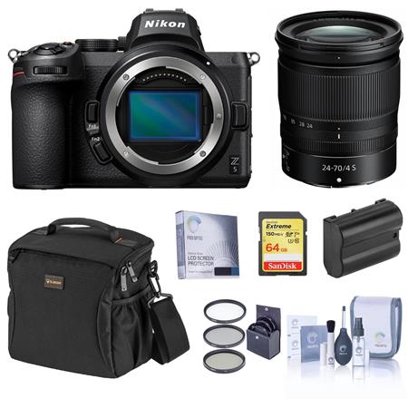 Nikon Z5 Mirrorless Camera with NIKKOR Z 24-70mm f/4 S Lens with  Accessories Kit