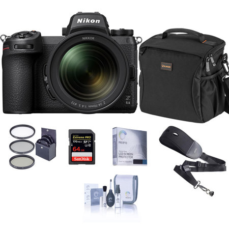 Nikon Z 6II Mirrorless Camera with 24-70mm f/4 Lens, Bundle w/Included Value