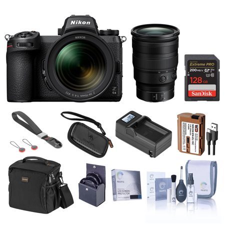 Nikon Z 6II Mirrorless Camera with f/2.8 S Lens,UHS-I U3 SDXC Memory Card, Multi-Device Shoulder Bag,Lithium-Ion Battery Pack,Smart Charger Base,Charger Plate,Filter Kit with UV,Glass Screen Protector for the Nikon Z7,Cam Cuff Wrist Strap,Digi Memory Card Wallet,Optics Care and Cleaning Kit