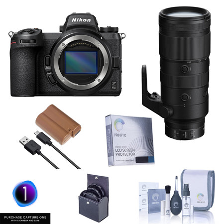 Nikon Z 6II Mirrorless Camera with f/2.8 VR S Lens,Camera Bundle Prepaid Subscription,Lithium-Ion Battery Pack,Filter Kit with UV,Glass Screen Protector for the NikonZ7,Complete Optics Care and Cleaning Kit