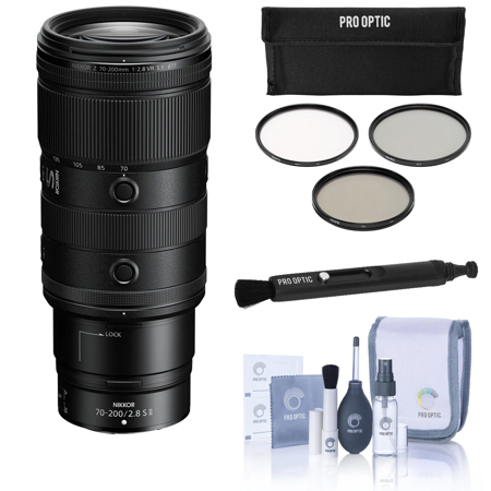 Nikon NIKKOR Z 70-200mm f/2.8 VR S II Lens, with 77mm Filter Kit & Cleaning Kit