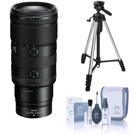 Nikon NIKKOR Z 70-200mm f/2.8 VR S II Lens, with 3-Section Tripod & Cleaning Kit