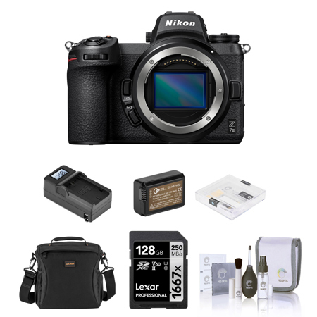 Nikon Z 7II  Mirrorless Camera, Bundle with 128GB Memory Card, Bag, Battery, Charger, Screen Protector, Cleaning Kit