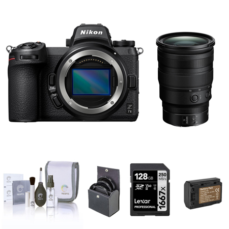 Nikon Z 7II  Mirrorless Camera with NIKKOR Z 24-70mm f/2.8 S Lens, Bundle with 128GB Memory Card, Battery, 82mm Filter Kit, Cleaning Kit