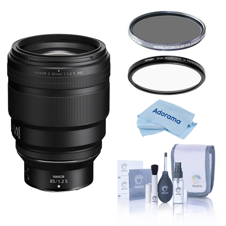 Nikon NIKKOR Z 85mm f/1.2 S Lens, Bundle with Tiffen 82mm UV and CPL Filters