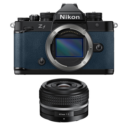 Nikon Z f Mirrorless Camera, Blue, with NIKKOR Z 40mm f/2 SE Lens