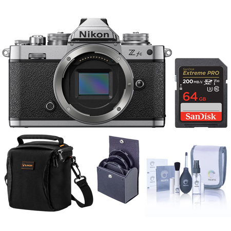 Nikon Z fc DX-Format Camera, Silver, Bundle with FTZ II Adapter & Included Value