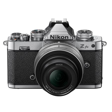 Nikon Z fc DX-Format Mirrorless Camera with NIKKOR Z DX 16-50mm f/3.5-6.3  VR Lens, Silver