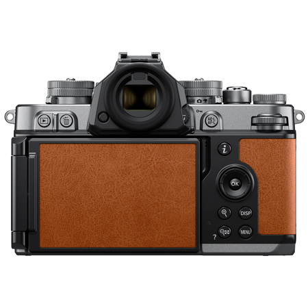 Nikon Z f Mirrorless Camera, Silver/Cognac Brown 13615 - Adorama