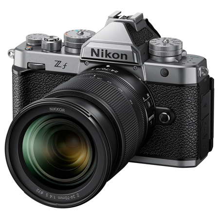 Nikon Z f Mirrorless Camera Silver with NIKKOR Z 24-70mm f/4 S Lens