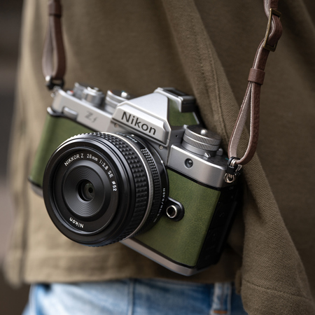 Nikon Z f Mirrorless Camera, Silver/Moss Green 13618 - Adorama