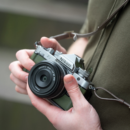 Nikon Z f Mirrorless Camera, Silver/Moss Green 13618 - Adorama