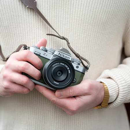 Nikon Z f Mirrorless Camera, Silver/Moss Green 13618 - Adorama