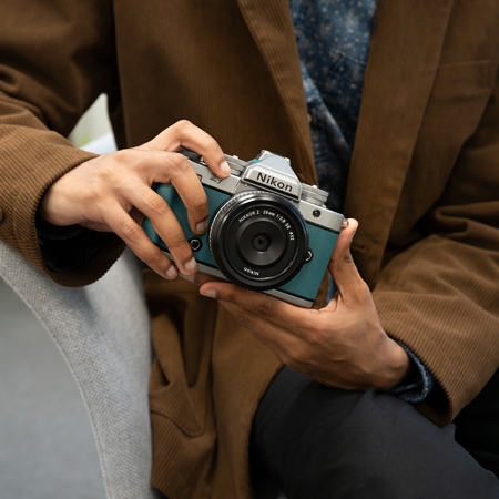 Nikon Z f Mirrorless Camera, Silver/Teal Blue 13616