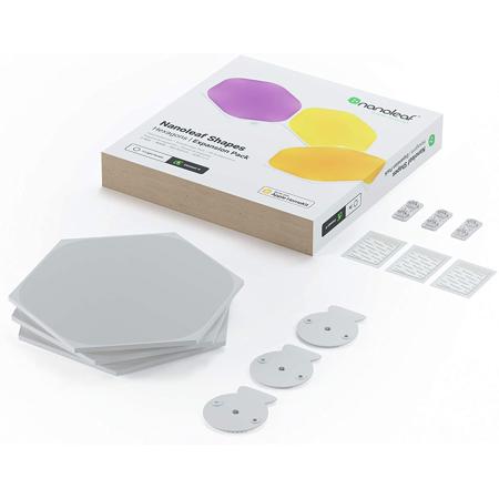 Nanoleaf Shapes Hexagons Expansion Pack with 3x Hexagon Light Panels, 100 Lumens