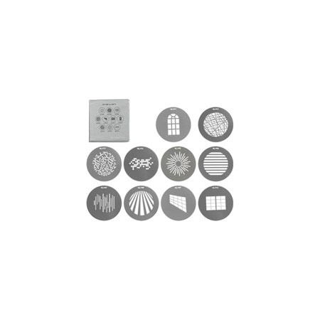 Nanlux NL Mount Projection Attachment GOBO Set #1 10 Gobo Patterns