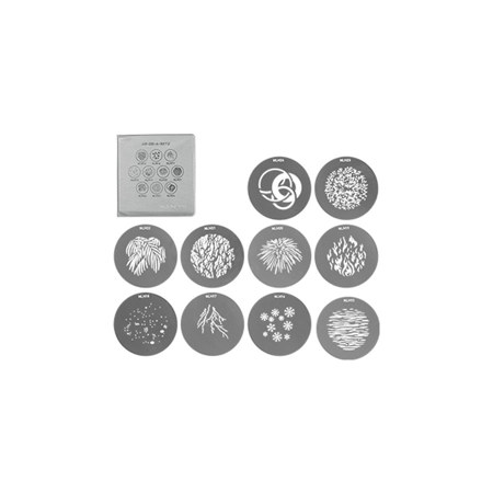 Nanlux NL Mount Projection Attachment GOBO Set #2 10 Gobo Patterns