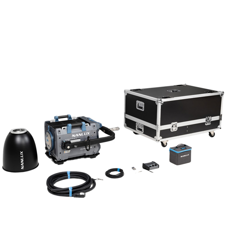 Nanlux Evoke 5000B 5000W Bi-Color LED Spotlight Kit with Flight Case, Bare Ends