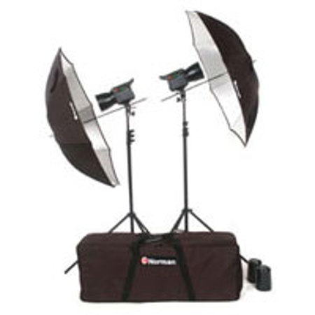 Norman Allure C1000-1S Open Face 2 Light Kit, with 2-C1000 Constant Output Quartz Lights, 2000 watts Total, Stands, 24" Softboxes, Barn Doors & Case