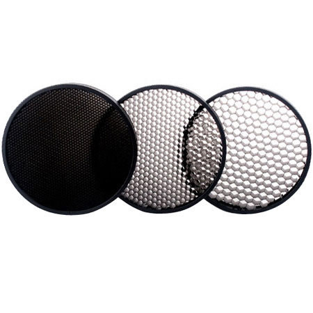 Norman 5" Round Honeycomb Grid Set for 5" Reflectors, Set of Three Grids, 7.5°, 15° and 30°