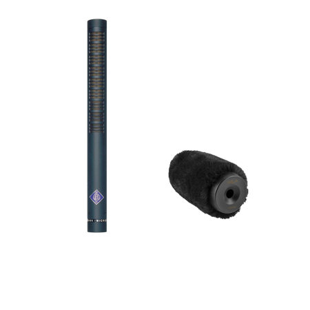 Neumann KMR 81i 8.9" Short Shotgun Condenser Mic, Black W/Rycote SGM Windscreen