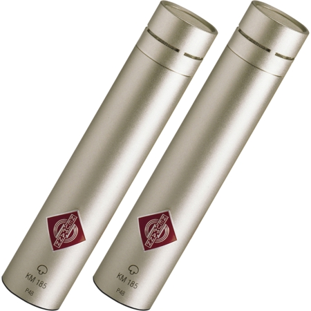 Neumann Stereo Set, Includes Two Each KM 185, SG 21, WNS 100 in Woodbox, Nickel