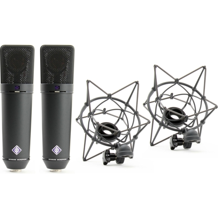 Neumann Stereo Pair Kit, Includes U87 Ai MT Mic, EA 87 MT, Cover, Case, Black