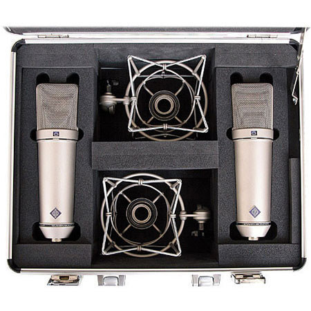 Neumann U 87 Ai Condenser Microphone Stereo Set - Nickel