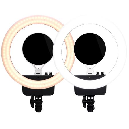 NanLite Halo 16" Bi-Color LED AC/Battery Ring Light with Light Stand 12