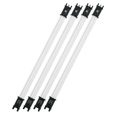 NanLite PavoTube 15C 2' RGBW LED Tube 4-Light Kit, 16W, 2700K-6500K