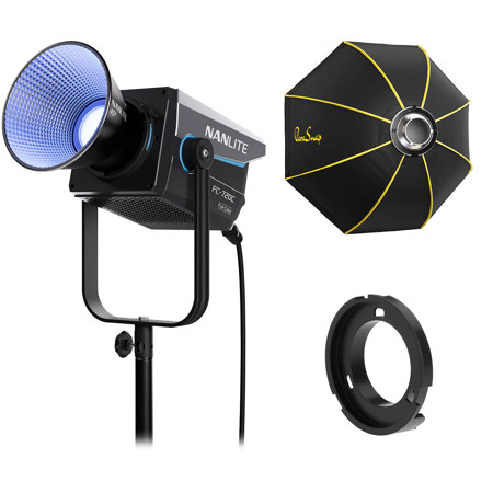 Nanlite FC-720 750W RGBW LED Spotlight, Bundle with ParaSnap 36" Octa NewGen Softbox and OTA-F1 Adapter