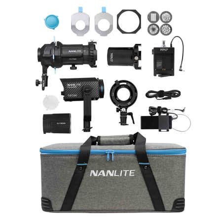 NanLite Forza 60C 88W RGBLAC LED Spotlight with Projection Attachment Kit