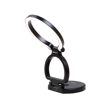 Nanlite Lumo Bi-Color LED Ring Light with Stand for Smartphone, Polar Black