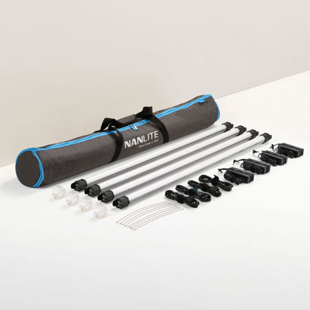 NanLite PavoTube II 30C 4' 55W RGBWW LED Tube 4-Light Kit